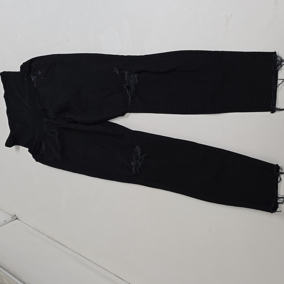 Mother The Looker Ankle Fray Jeans in Guilty As Sin (Maternity) - Picture 2 of 11